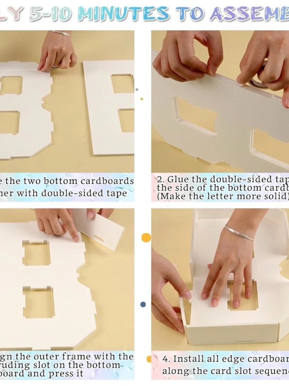 White Letter Snack Boxes - BABY Party Display Boxes